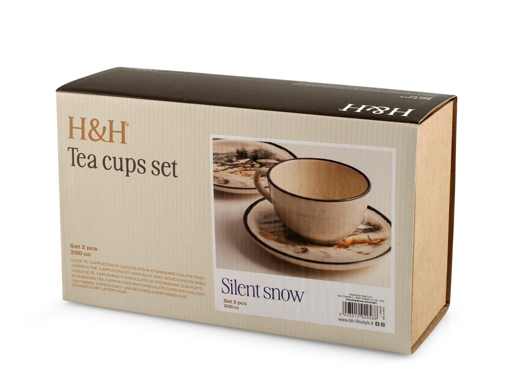 （Peninsula H）Teapot＆Cup with lid＆Saucer Amazon.com | H&H Set of 2 Silent Snow Tea Cups with Saucers, 200